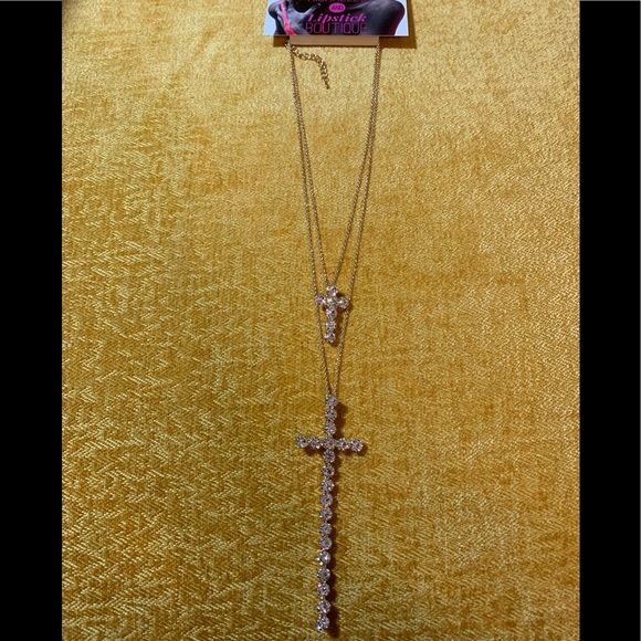 🆕Double Cross Necklace - Picture 4 of 7